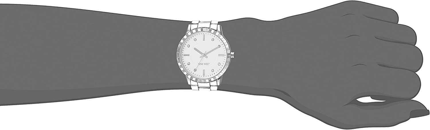 Nine West Women's Crystal Accented Bracelet Watch - Image 2